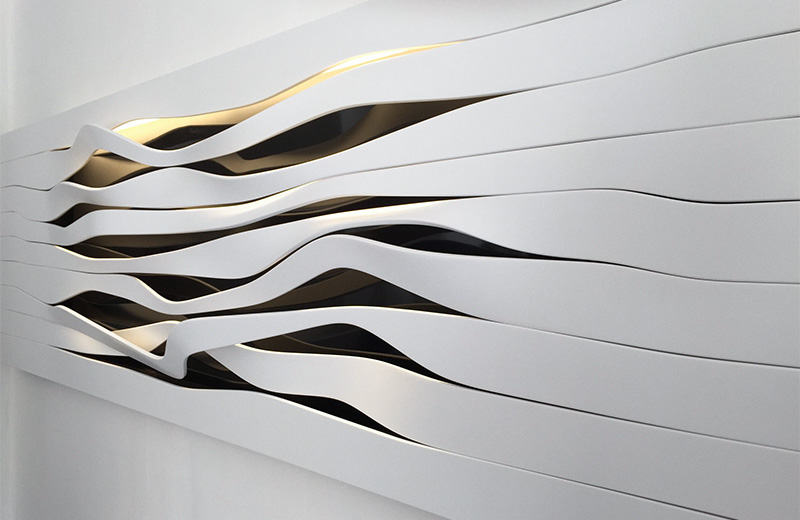Геометрична стінова панель з акрилового каменю — Modern Acrylic Stone