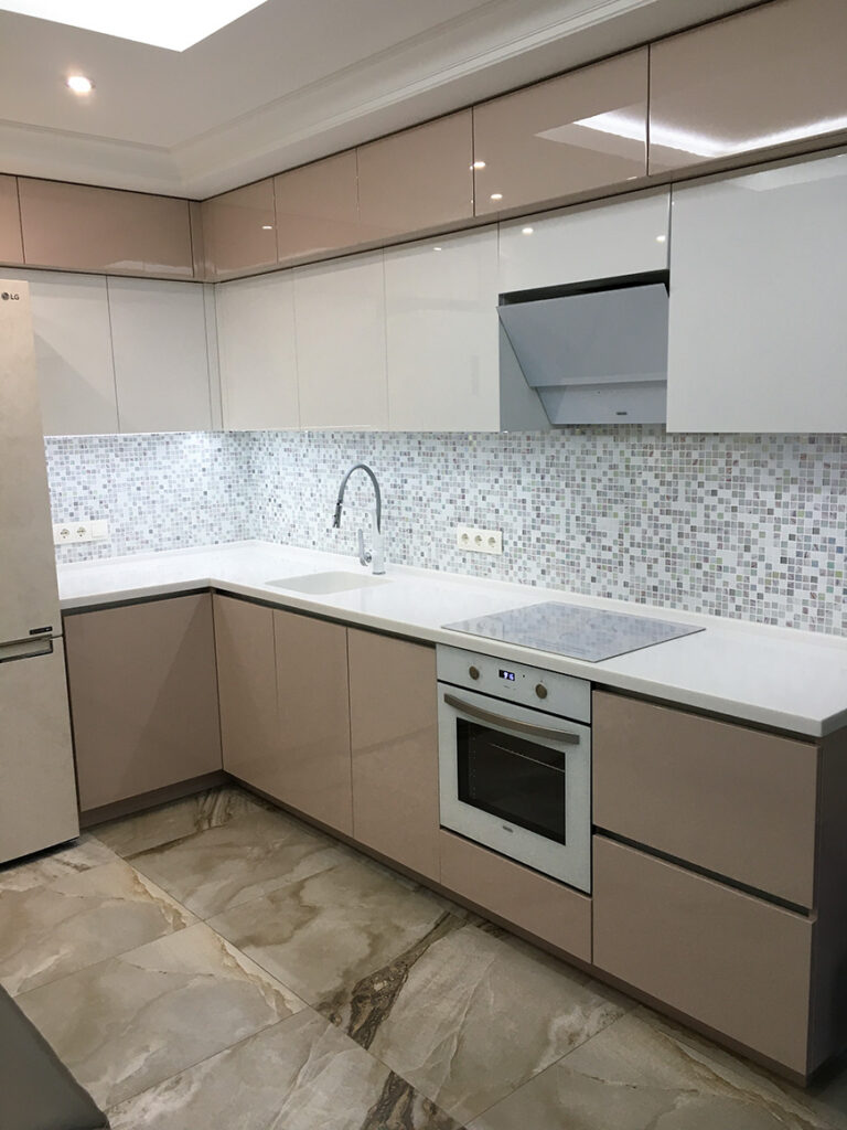 Столешница и литая мойка из акрилового камня Tristone S-203 Snow Pearl – фото 1 – Modern Acrylic Stone