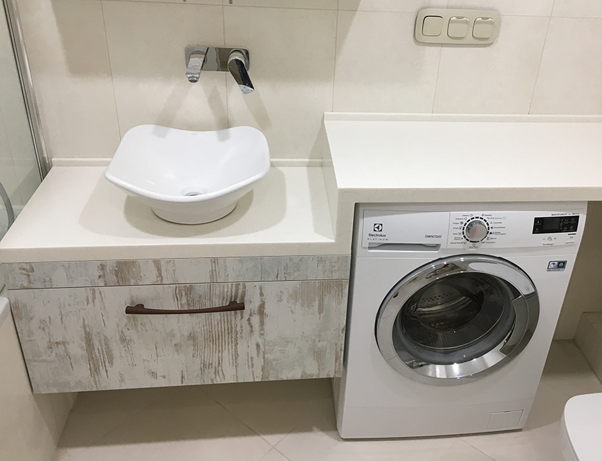 Дворівнева стільниця для ванни Tristone S-110 Cream Sands - основне фото - Modern Acrylic Stone