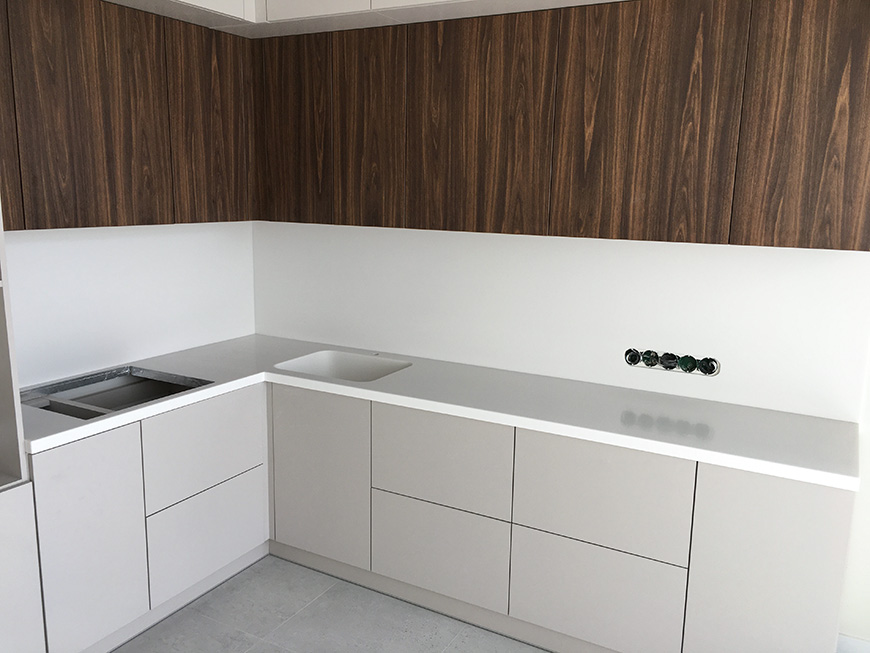 Стільниця з мийкою для кухні Grandex S-203 Sparkling Sand – основне фото – Modern Acrylic Stone
