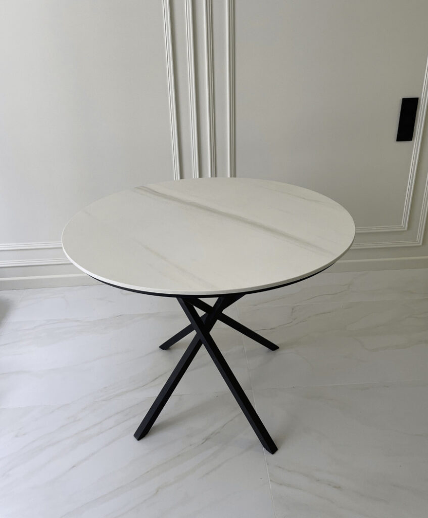 Cтол из керамики Laminam I Naturali Marmi Bianco Lasa – фото 2 – Modern Acrylic Stone