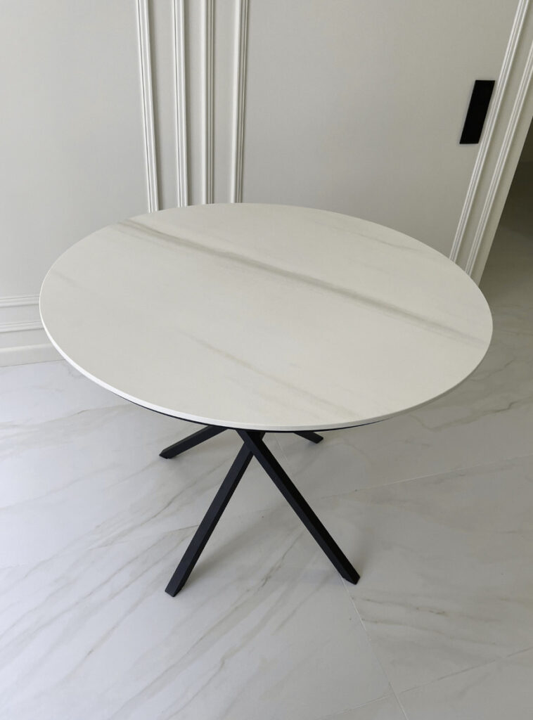 Cтол из керамики Laminam I Naturali Marmi Bianco Lasa – фото 3 – Modern Acrylic Stone
